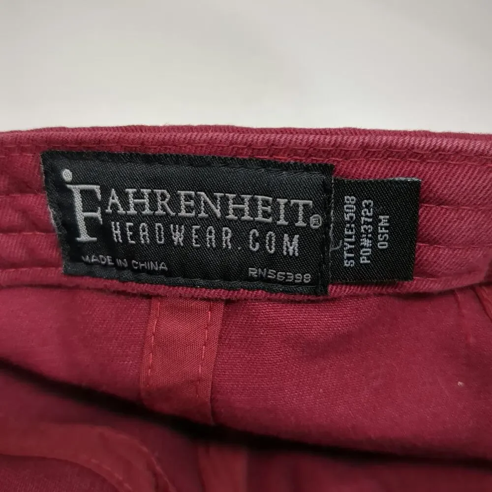 Fahrenheit Baseball Cap Red One Size Cog Railway New Hampshire Elevation Hat